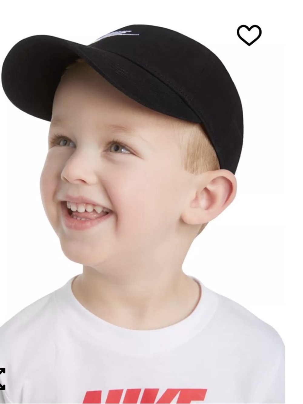 NIKE Boys And Girls 4-7 Black Cotton Baseball Cap NWT.
